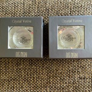 Oleg Cassini Crystal Votive Set